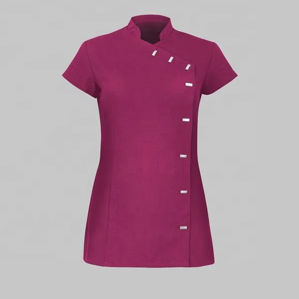 Wholesale Scrubs Tunics Beauty Tunic Uniforms Salonwear Buttons Front Beauty Salons Spa Uniforms Suits