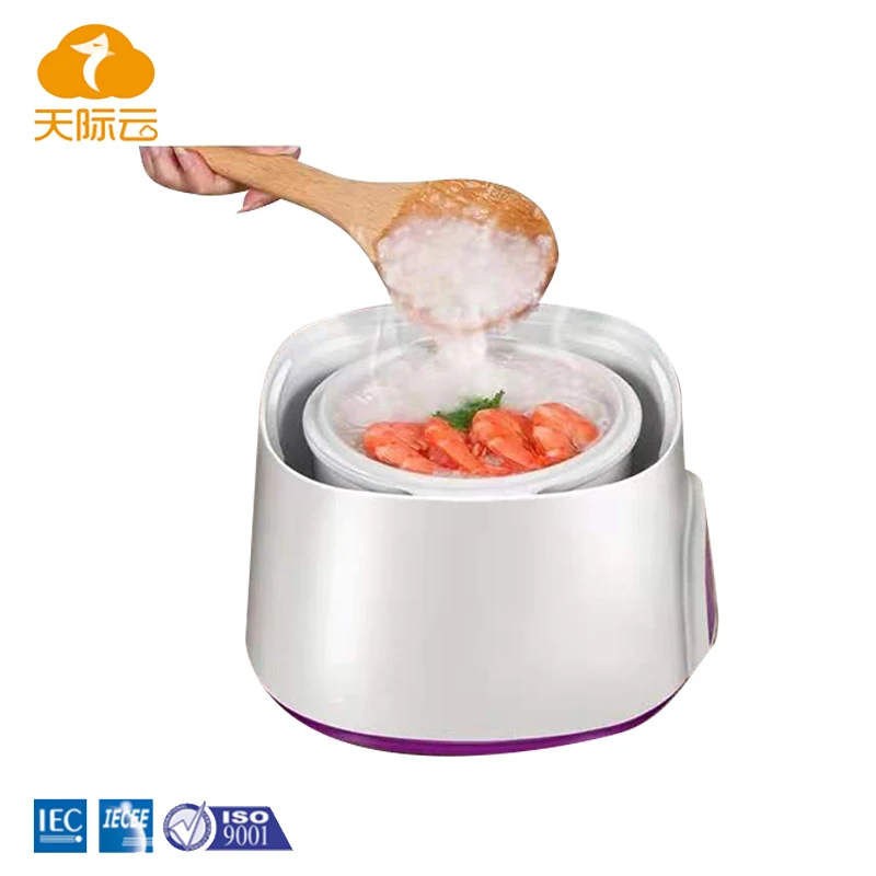 Double wall Square Shape 3 Ceramic Inner Pot Slow Cooker Stew Pot