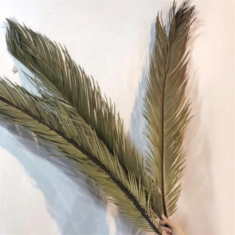 Amazon Popular High Quality Pampas Decor Dried Artificial Banana Leaf Natural Brown Pampas Grass Palm Tree Table Decorations