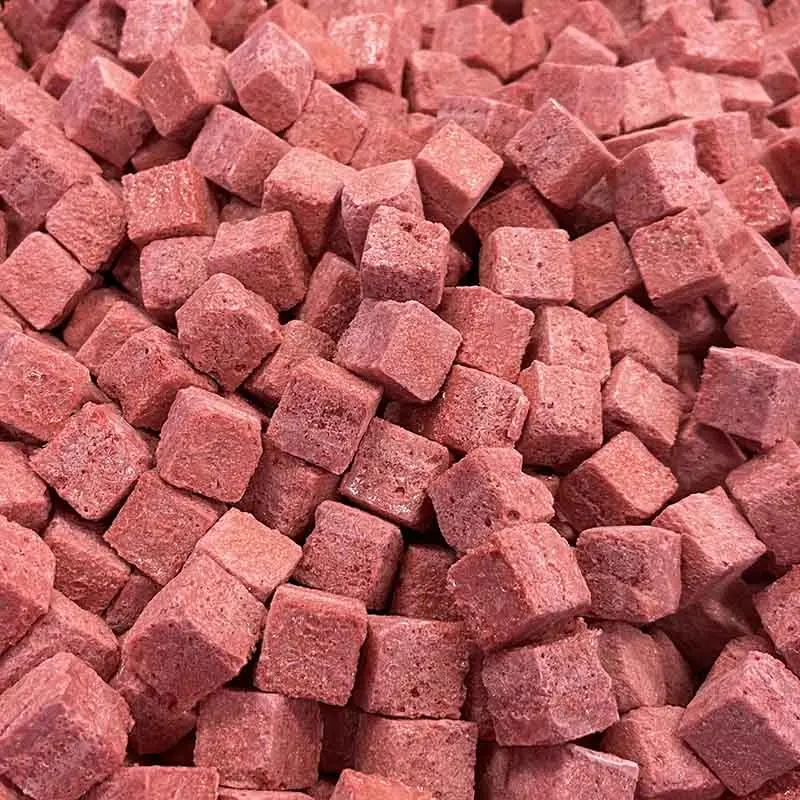 FD Strawberry puree dice Freeze Dried Strawberry puree cube Strawberry Blueberry Peach