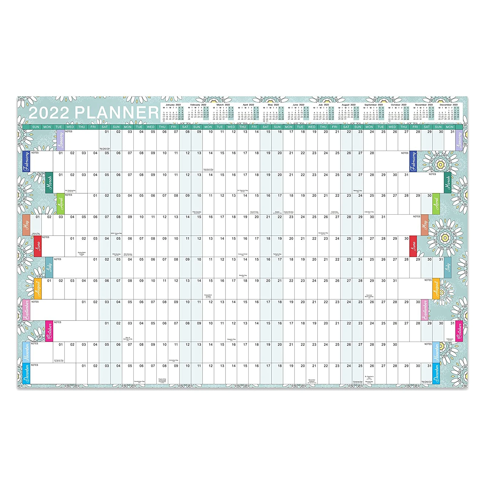 2025 Year Annual Family Planner Calendar Daily Wall Year Planner Calendar 2023 for Home Office School