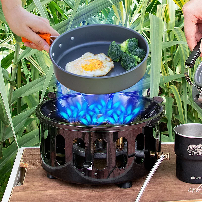 TC-DF-9 Outdoor mini gas stove hiking cooker adjustable portable camping butane gas stove