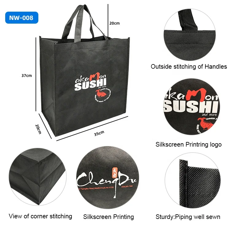 Нетканая Сумка-тоут для продуктов для ресторана