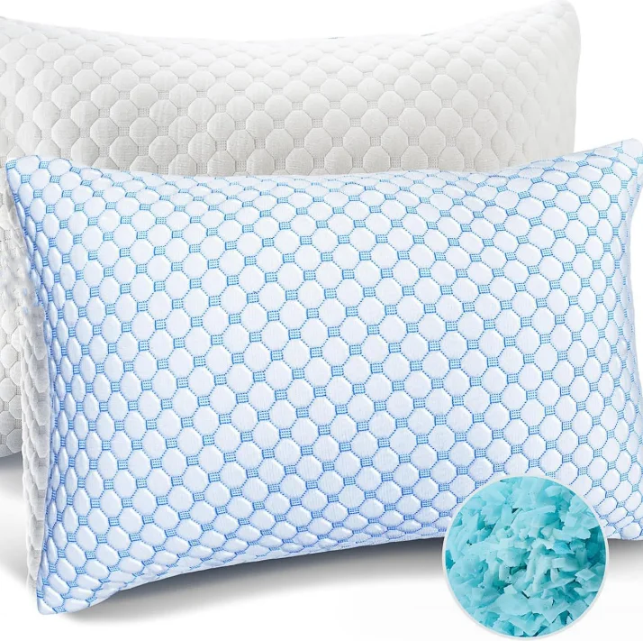 Favorite Relief Pressure Double Sided Bamboo Shredded Cooling Memory Foam Pillow