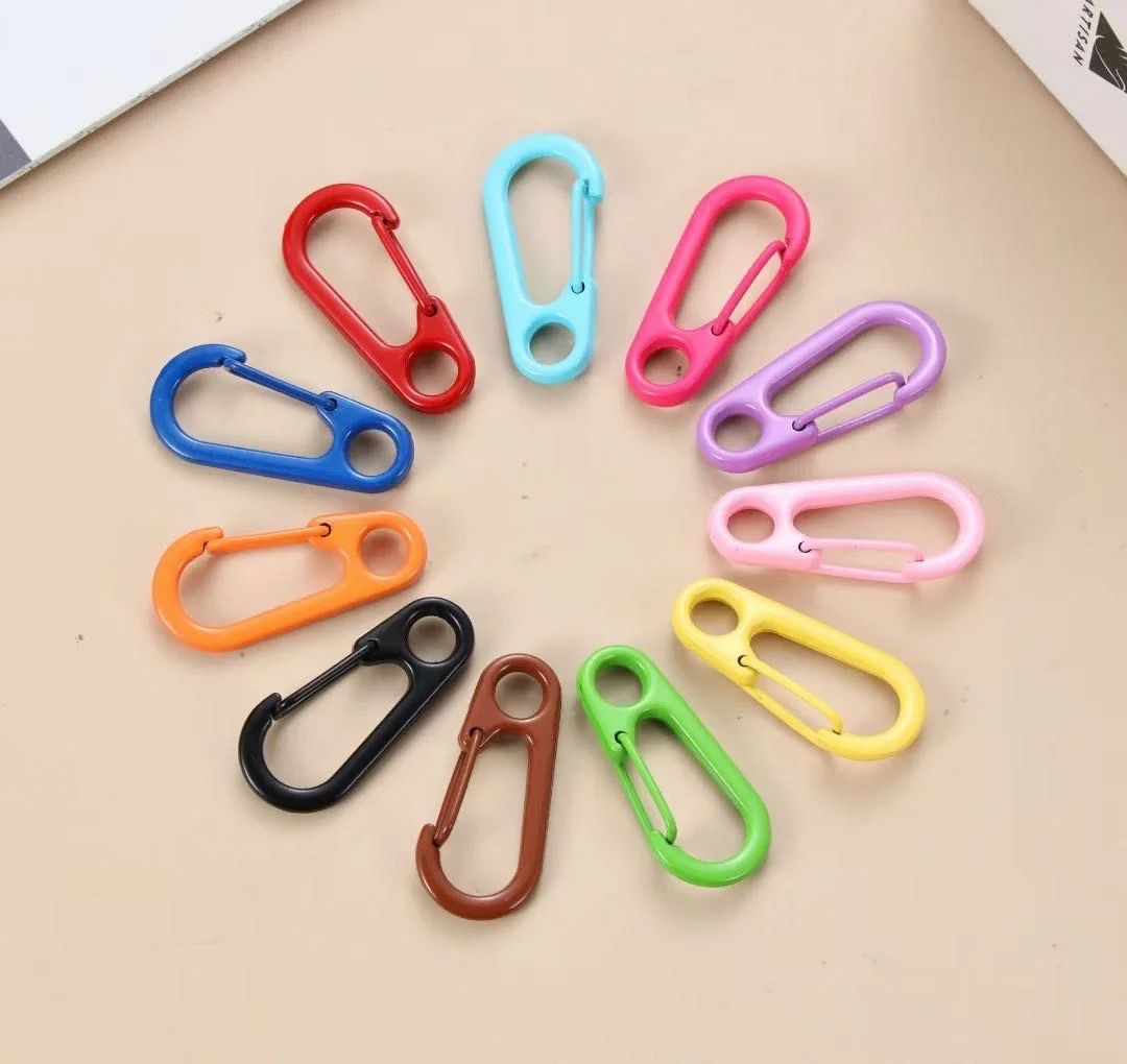 powder coating D Shape Aluminum Alloy High Quality Powder Coating Colorful Snap Hook and snap ring