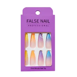 Wholesale Custom Empty False Nails Pack Box Ivory Card Press on Nails Packaging Box For Long Nails