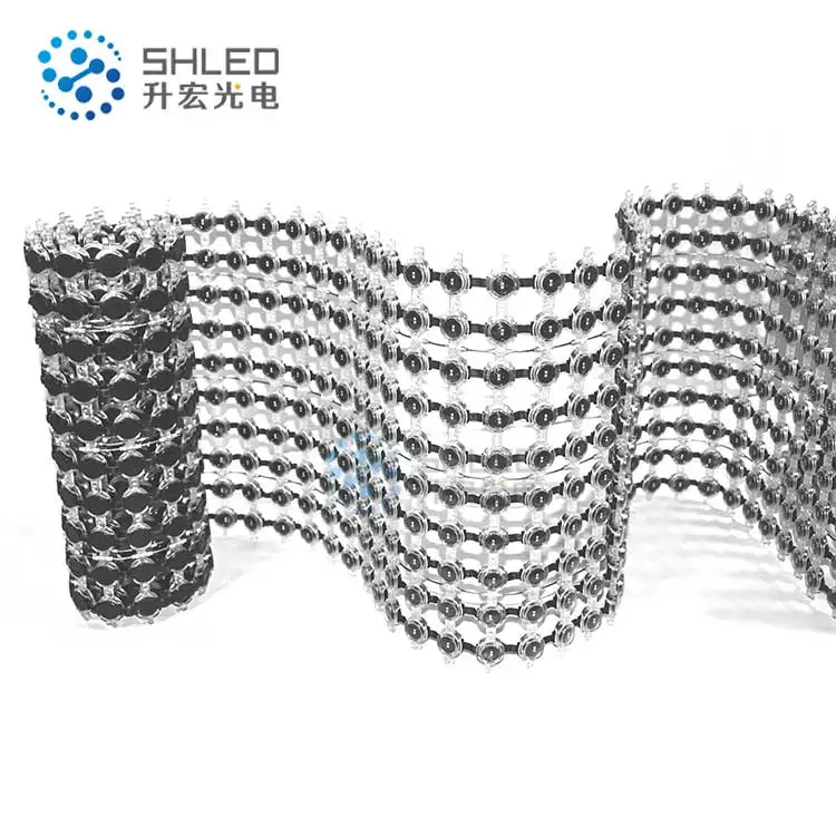 Foldable RGB Full Color DMX SPI Outdoor Led Mesh Pixel screen for  Facade Building lighting