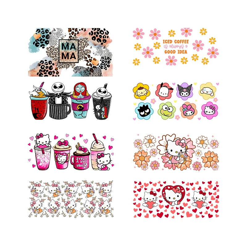 sewill Christmas Hot Sale UV DTF Cup Wrap Transfers Designs Ready To Press uvdtf 3D Transfers Label Sticker