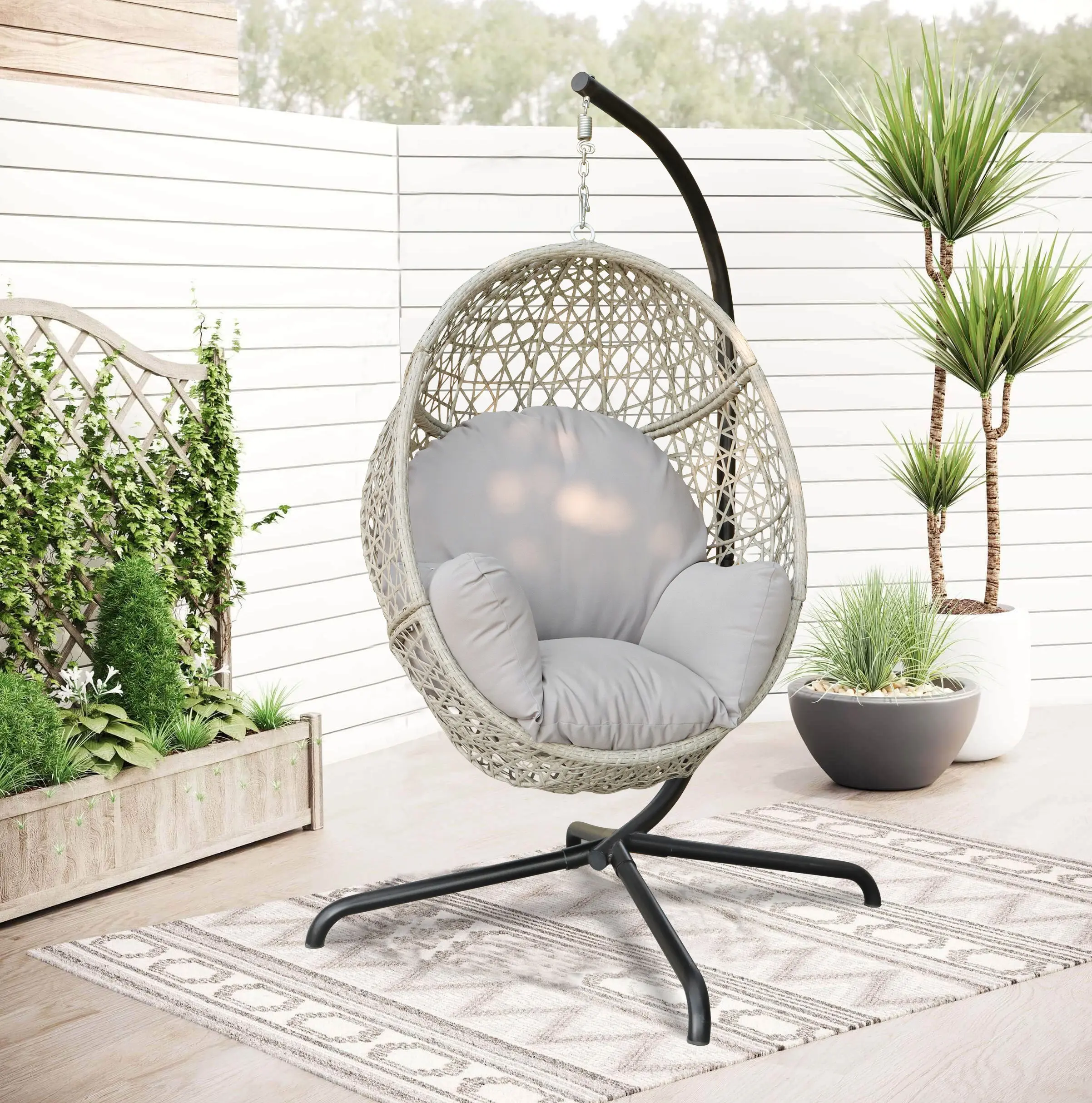 High Quality Rattan Egg Chair Bird Nest Swing Chair Patio Porch Swings Hammock Chairs