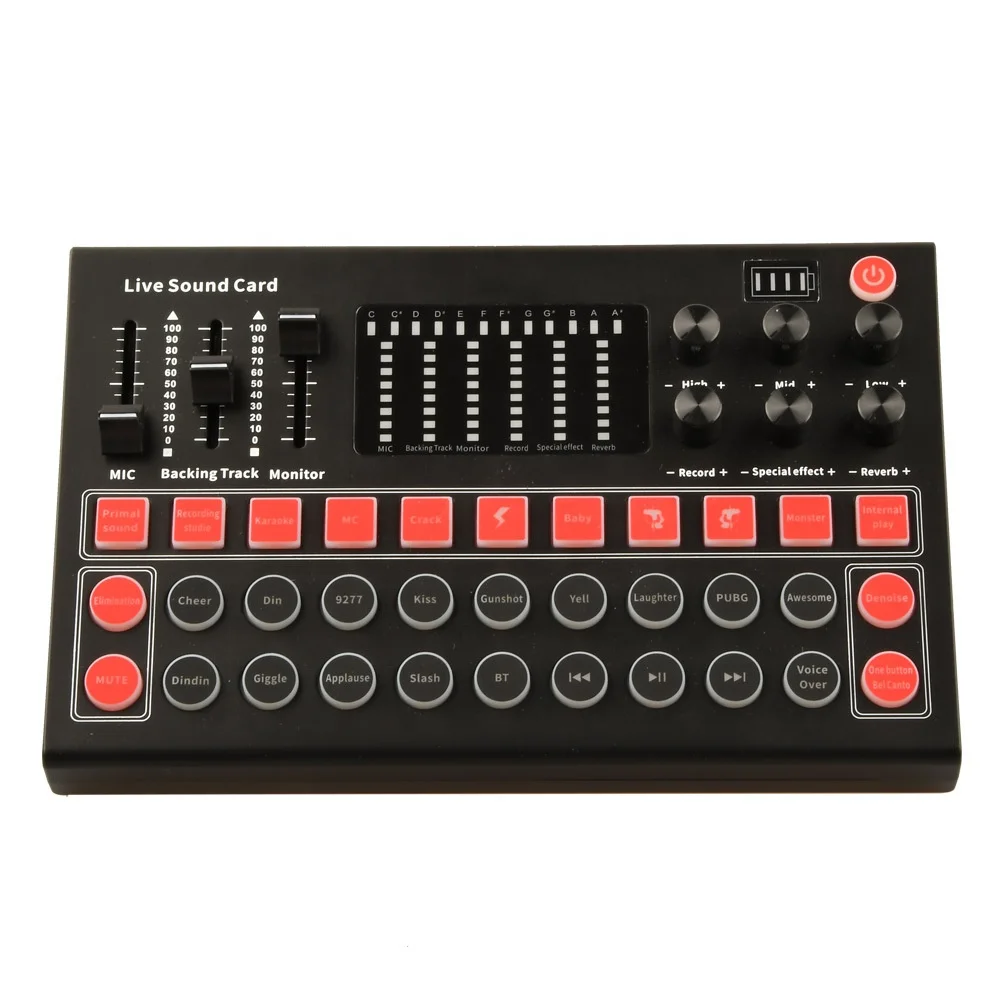 Wholesale Live streaming sound card Podcast Recording Audio Interface Live stream Mixer for Cell Phone Podcast Vlog