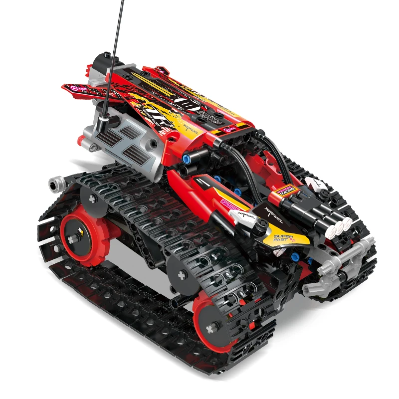 Строительные блоки Mould King 13036 Red Technic Tank детские развивающие строительные игрушки пластиковая цветная коробка