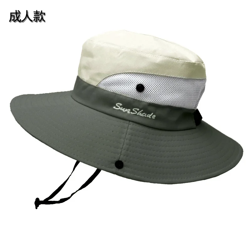 Wholesale parents and kids set sunhat Outdoor Running Visor Sun Hats Summer Sunhat Women Travel Raffia Empty Top Straw Hats