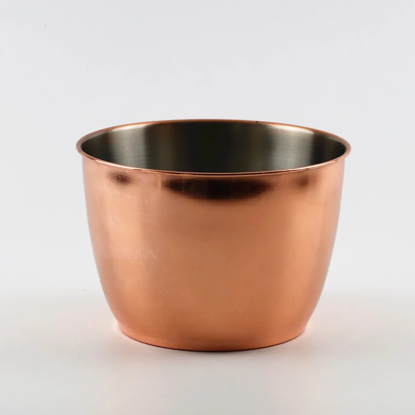 New unique metal restaurant cook tool stainless steel cookware sets mixing copper egg bowl for cake with color coated