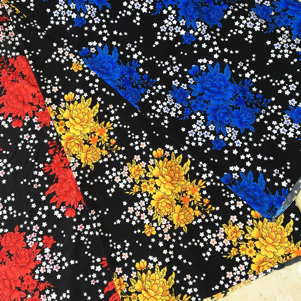 New designs printing ITY polyester 4 ways spandex fabric for lady