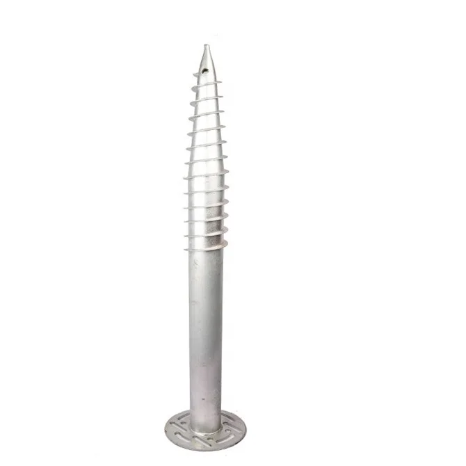 Factory price 1600mm galvanized pile kit ground screw fence post spike support OEM screw piles