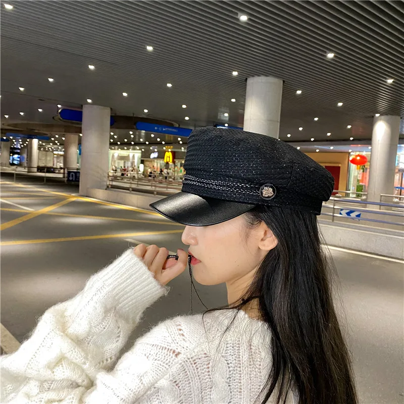 Women Fiddler Cap Newsboy Hat Visor Beret Cap Paperboy Gatsby Hat