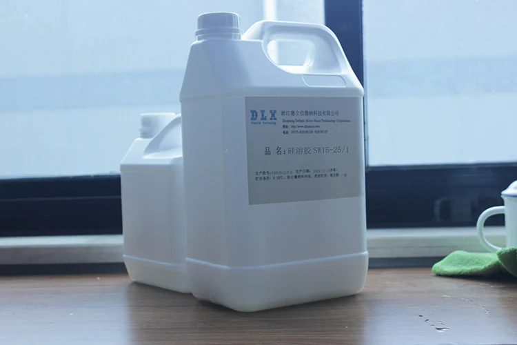 Best wholesale industrial grade purity 99% SW15-25/1 colorless acidic silica sol