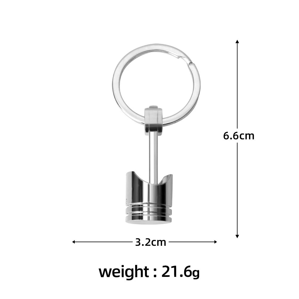Fashionable Piston Model Metal Keychain Alloy and Zinc Souvenir Keychain for Car Accessories Parts
