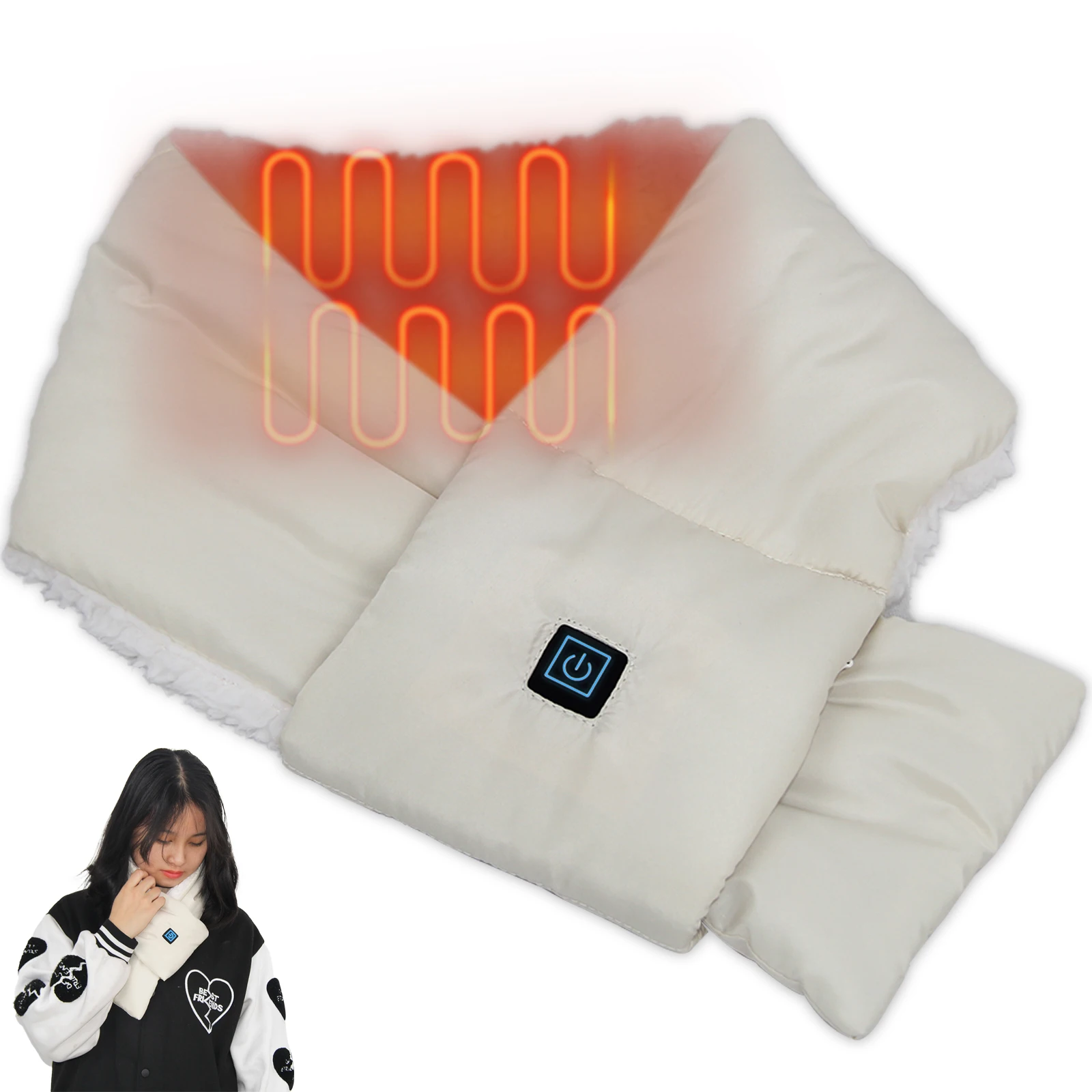 Зимний шарф с подогревом женский шарф с подогревом шарф с USB подогревом