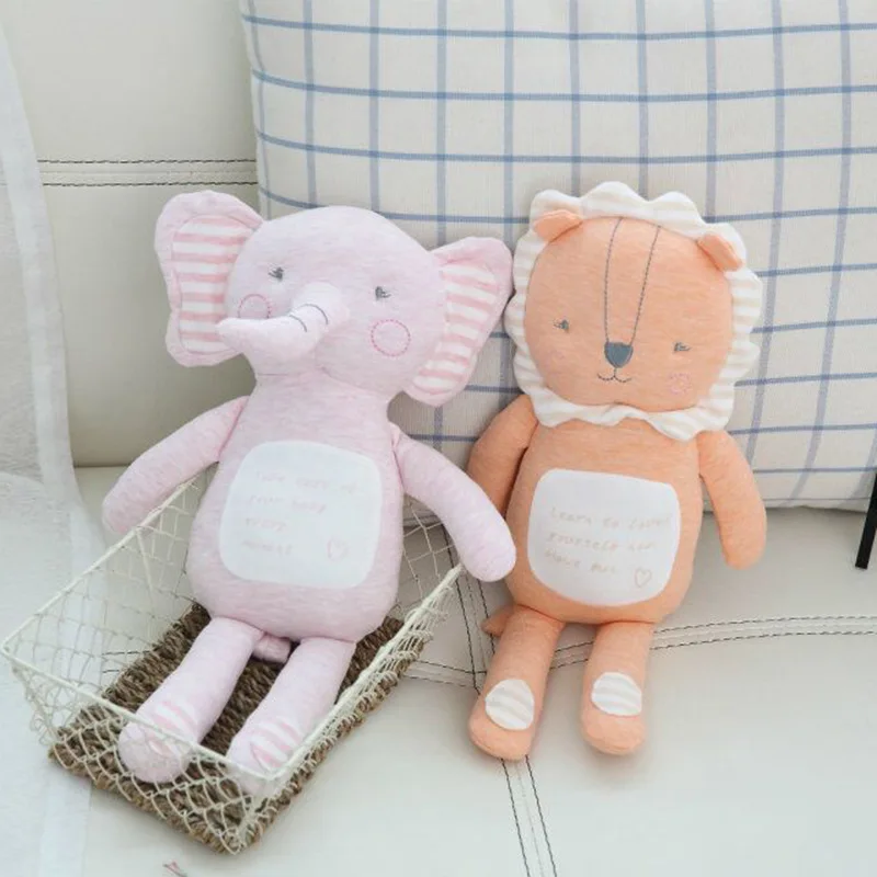 Plush Baby Toy Breathing Soothing Elephant Lion Cat Animal Baby Sleep Appease Plush Sleeping Toy