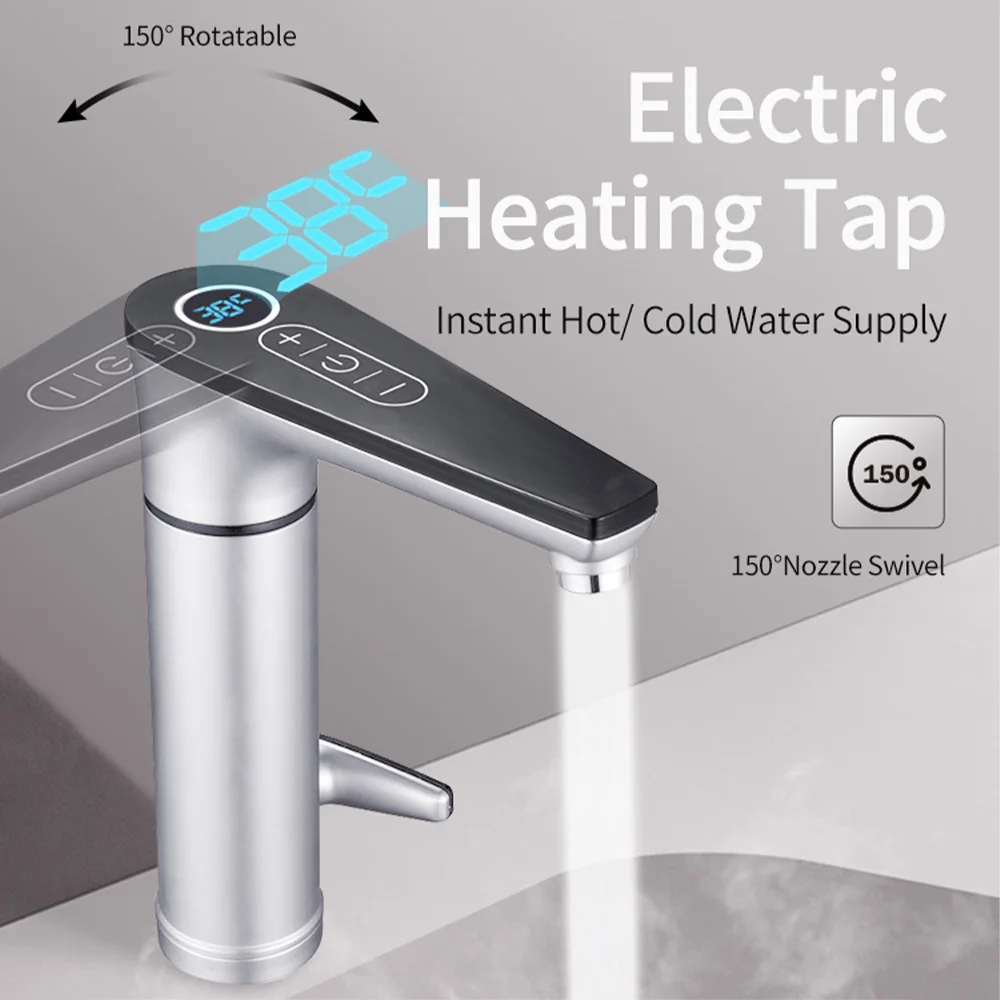 3300W instant electric heating water hot and cold water rotatable kitchen sink faucet