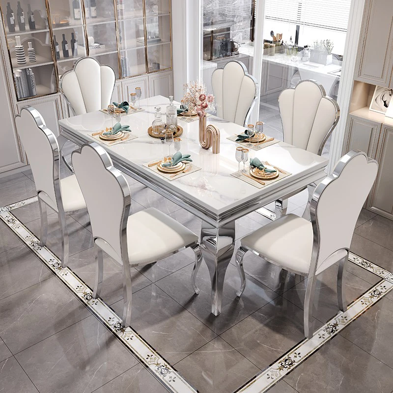 Wedding Event Party Furniture Simple Style Snake Legs Louis Gold Stainless Steel Wedding Dining Table