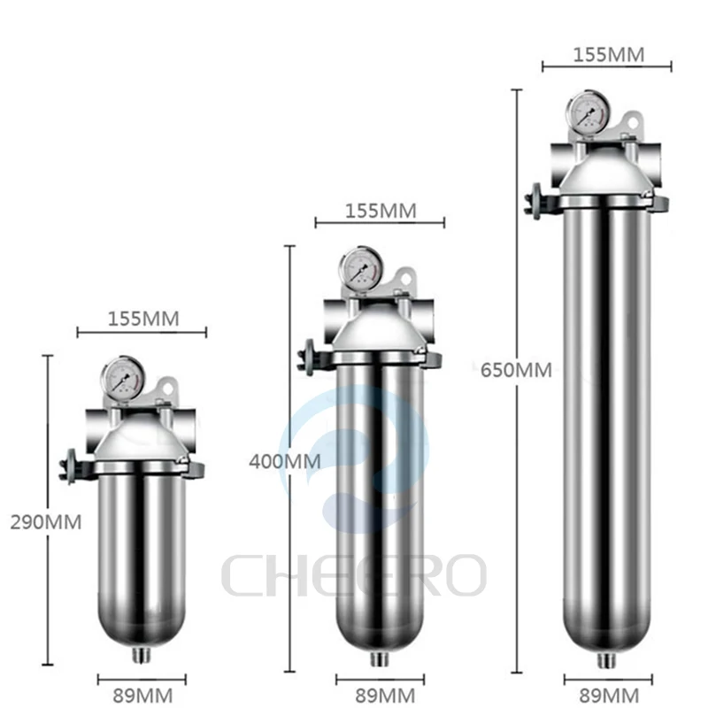 Industrial large flow liquid filtration system Stainless steel Housing Water Treatment Equipment water prefilter machine