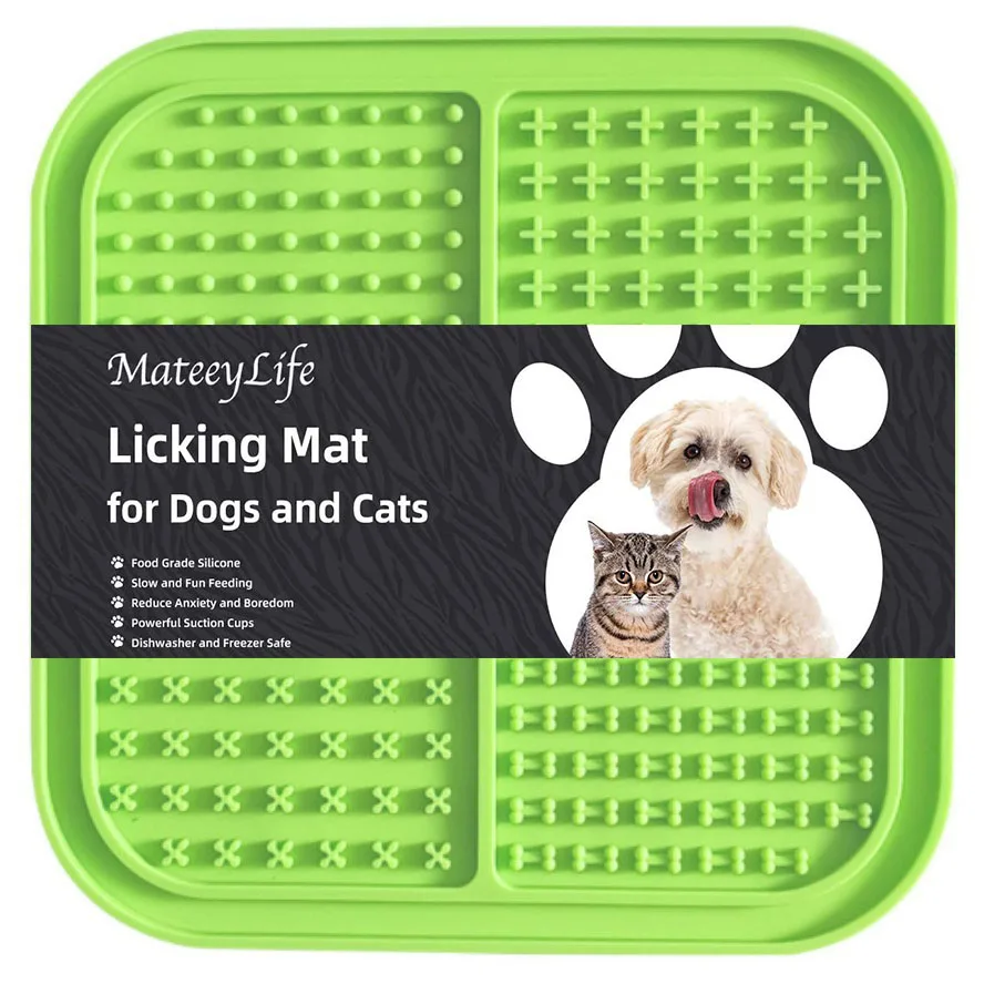 Activity Custom Dog Licking Mat with Suction Slow Feeder Pet Licking Mat Silicone Snack Licking Mat