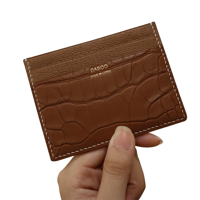 High-end Crocodile Skin Handmade Purse Envelope Shape Unisex Custom Luxury Fashion Designer Brand Leather Card Holders Wholesale