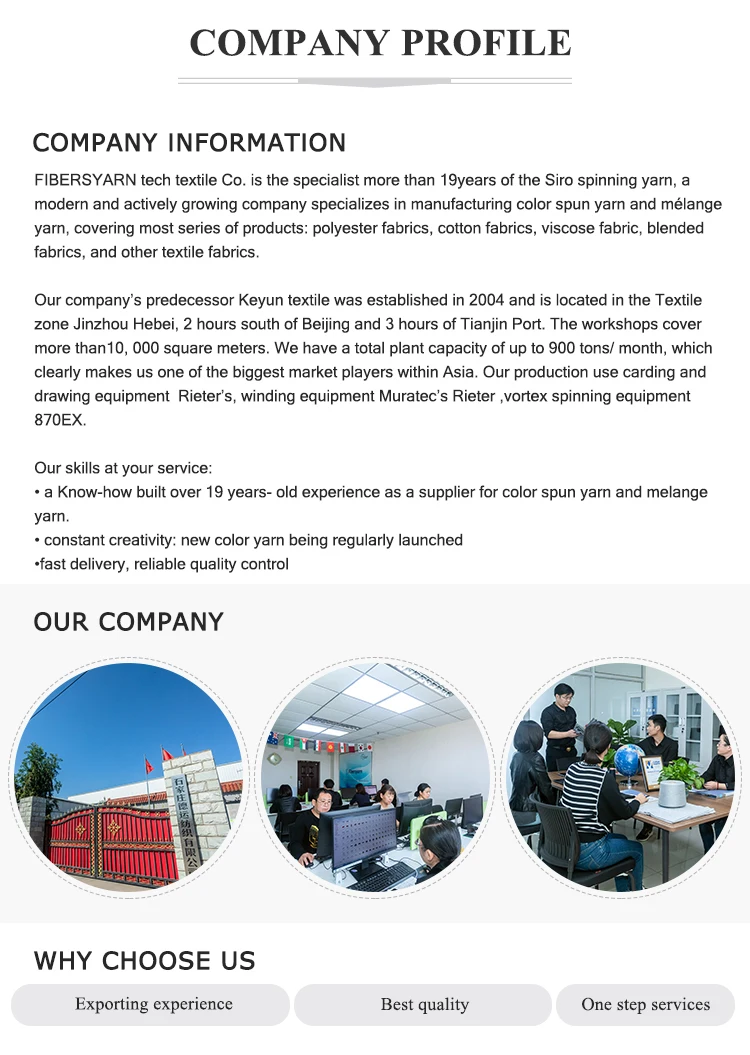 Yarn Factory Direct Sale Knitting and Weaving Recycled Cotton Polyester Blend Yarn for Wholesale Textile Yarn