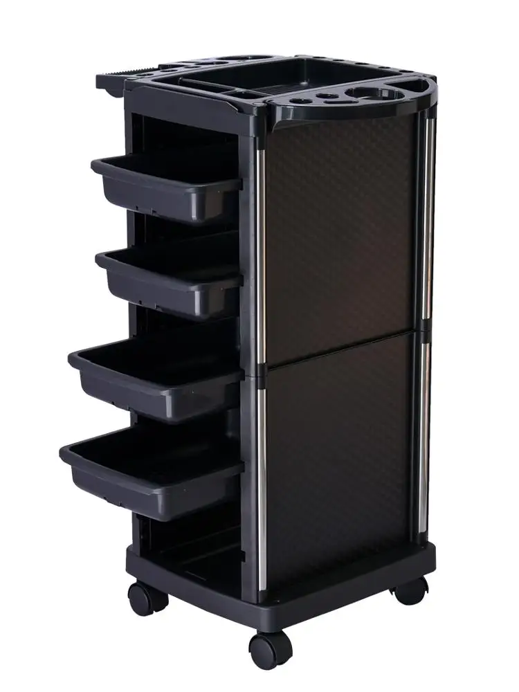 
China wholesale salon furniture Black hair stylist salon trolley beauty 