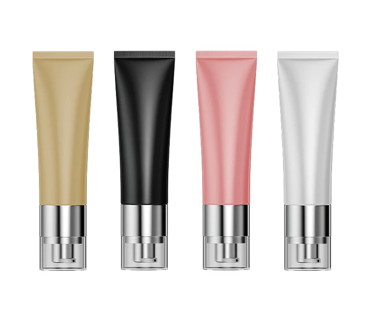 PE plastic hose cosmetics cleansing hose airless pump jar sunscreen BB cream facial cleanser cream packaging tube for face wash