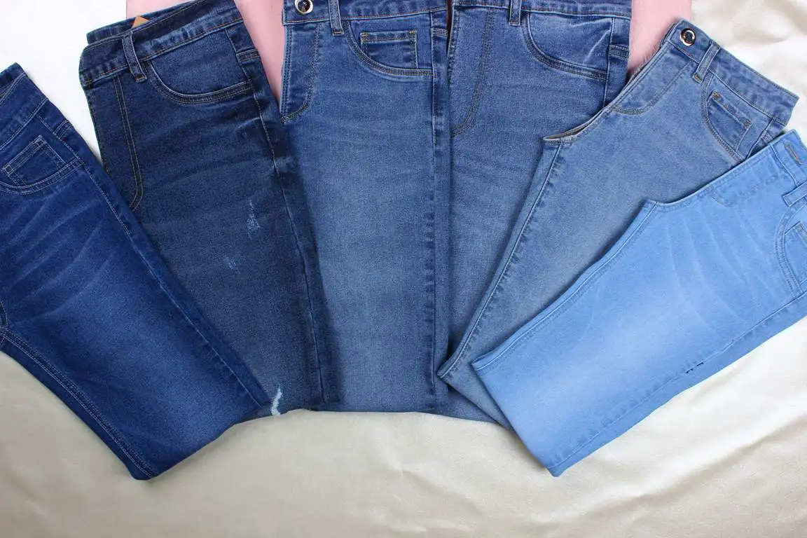 9oz stretch Cotton Polyester Spandex denim  fabric for women Jeans wholesale