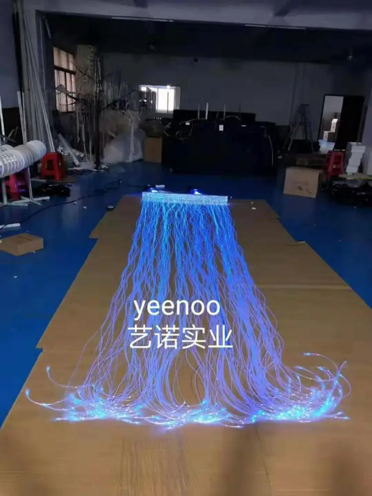 Underwater outdoor solid core lighting plastic fiber optic side glow cable 3.0mm 4.0mm 5.0mm size