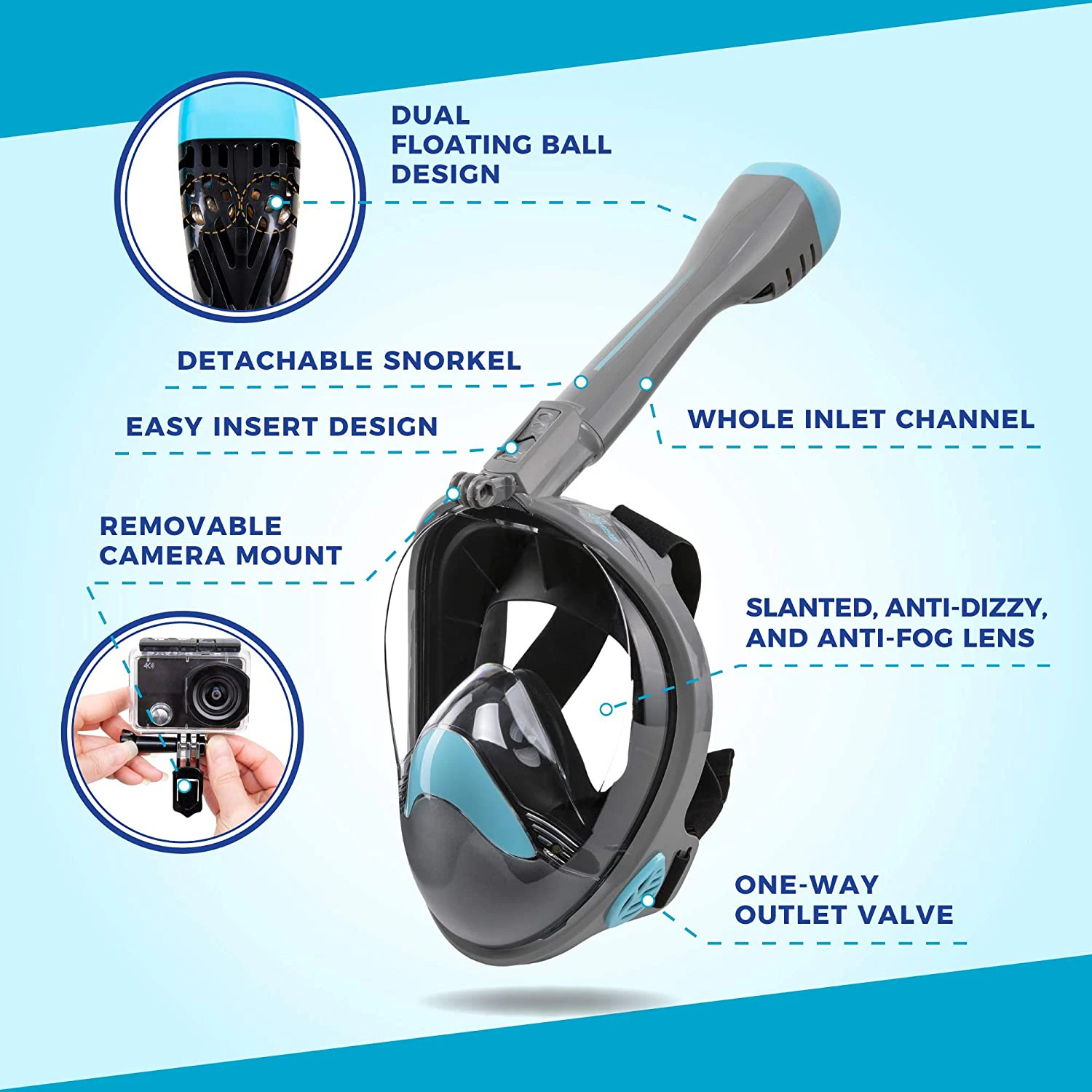 Outdoor Sports Products Swimming Pool Snorkel Mask Swimming Mask For Diving Training