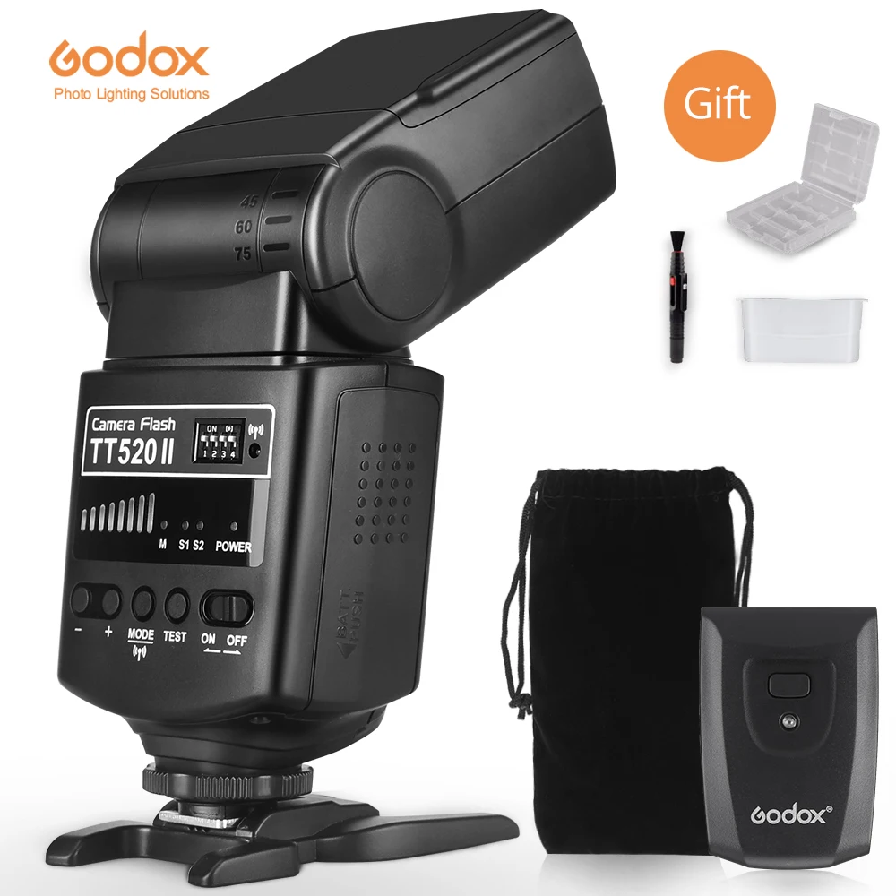 Hot selling speedlight godox TT520II Camera Flash Lights canon dsrl speedlight for Nikon Pentax Olympus Fujifilm