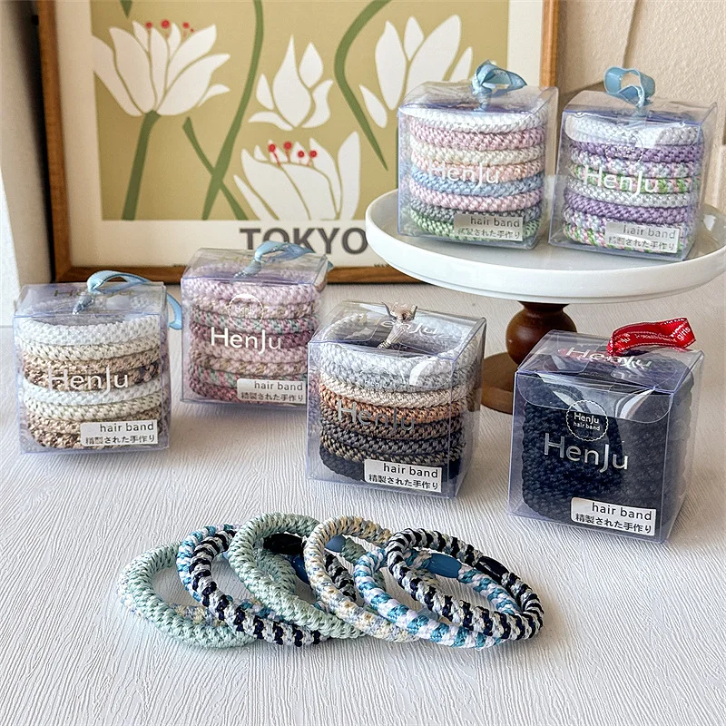 2024 Popular Fashion Hair Ties for Women Girls Elastic Hair Bands Ponytail Holders Hair Elastic Scrunchies Sets