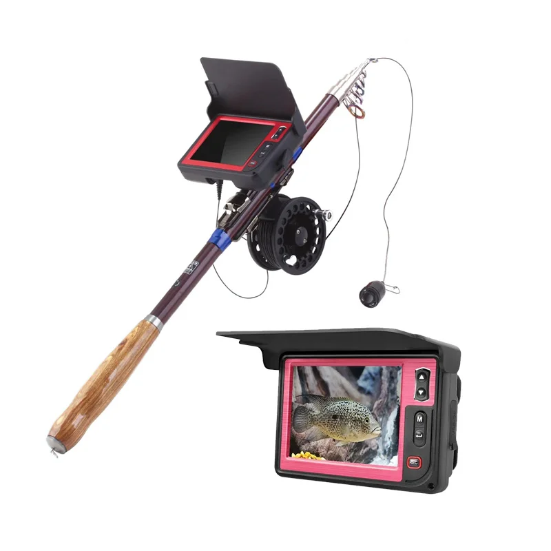 HR-3505DFL High Quality High Resolution Portable 3.5Inch 15M Fish Finder Underwater Fishing Camera on Rods