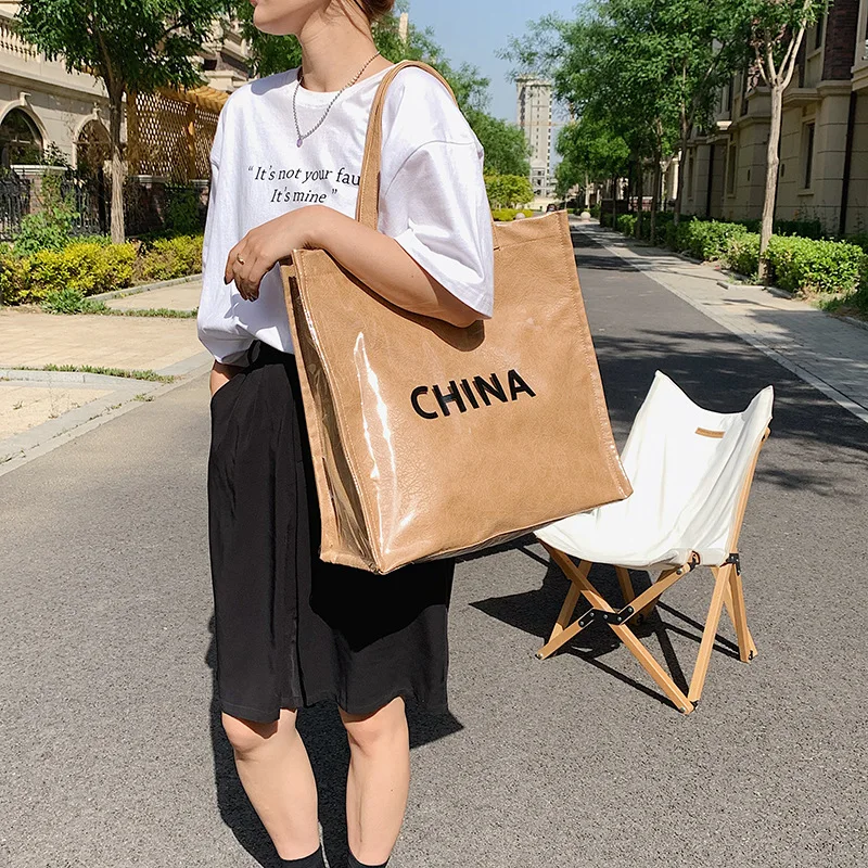 New fashion kraft paper handbag retro manufacturer wholesale custom kraft bag