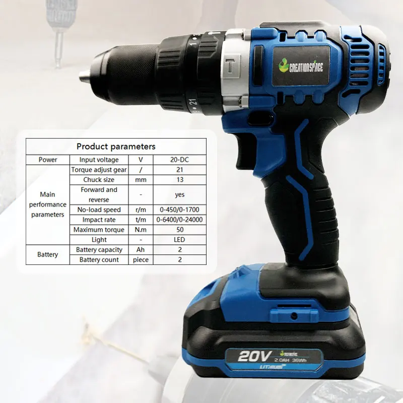 Superior Cordless Hand Drill 16mm Power Electric Tool Drill Bit Set Electric Drill