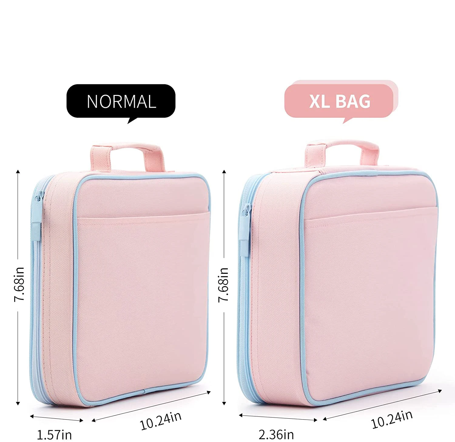 Custom Canvas Fabric Tote Bag Women Men Girls Boys Multi-Functional Stationery Book Cover Zipper Pencil Bags Bible Case