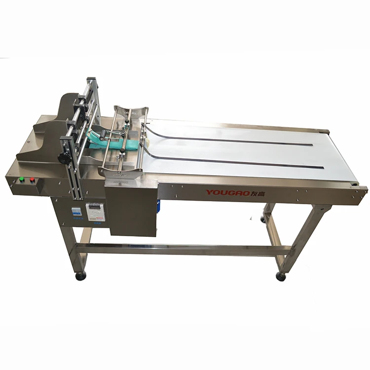 Automatic friction paging cheaper date code printer feeder machine with conveyor green belt
