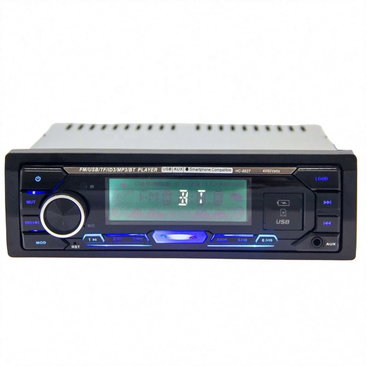 Лидер продаж экспорт Авторадио 12 В 24 автомобильный аудио mp3-плеер один Din с Fm Usb Tf Bt звонки и ответы