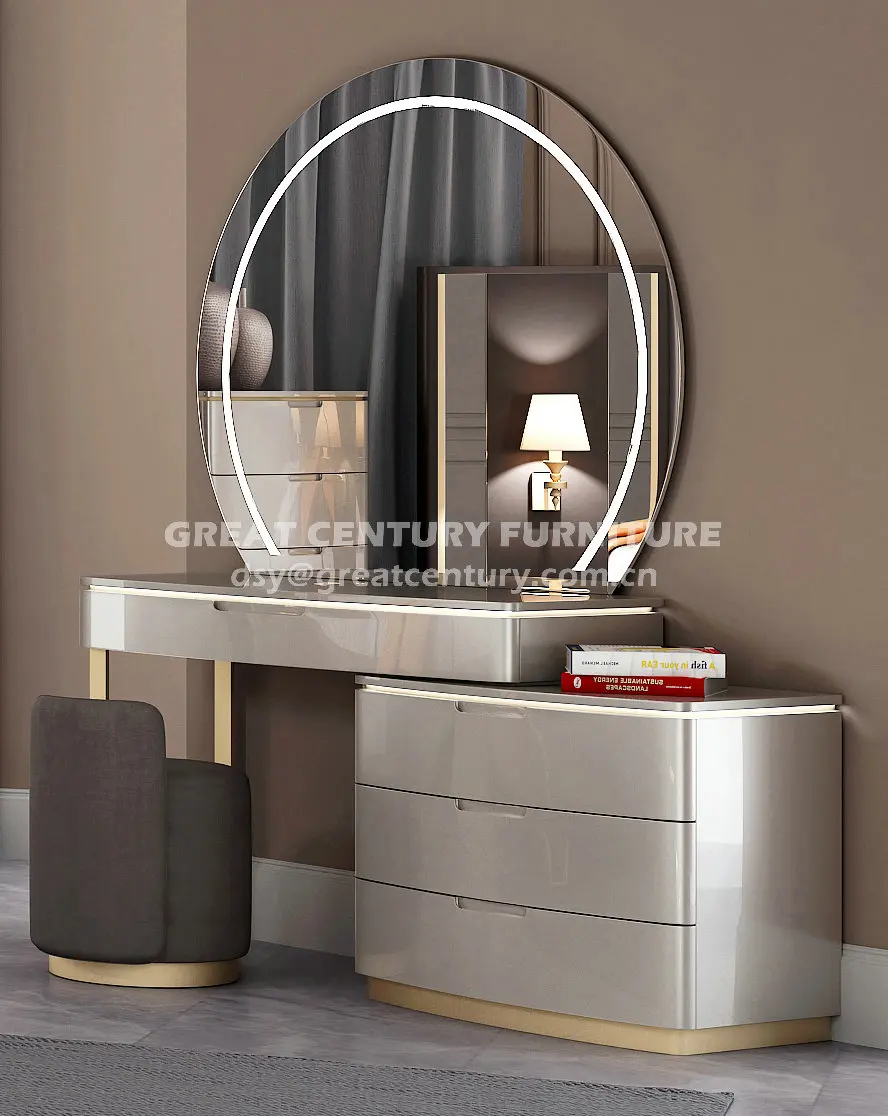 GC Furniture GBR-6603 Bed Master Bedroom Set High gloss paint MDF Bedroom Set High quality Bedroom Furniture