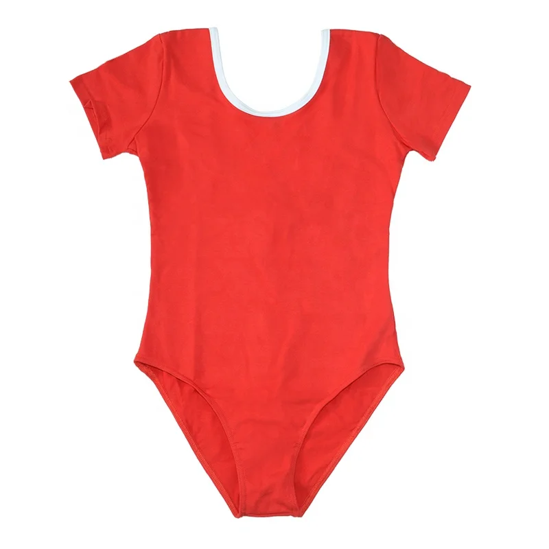 
Adult Sexy Open Back Ballet Leotards Gymnastics Bodysuit For Women Short Sleeve Ballet Dance Wear Ballerina Stage Costume 