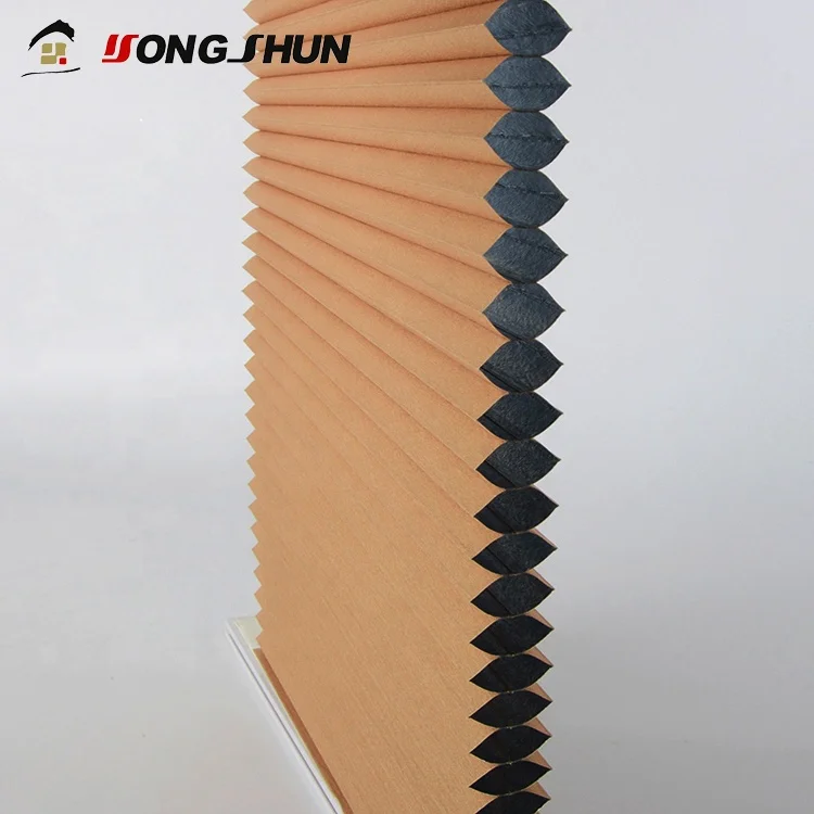 French Window Cellular Honeycomb Blackout Raw Material Combi Blinds Fabric