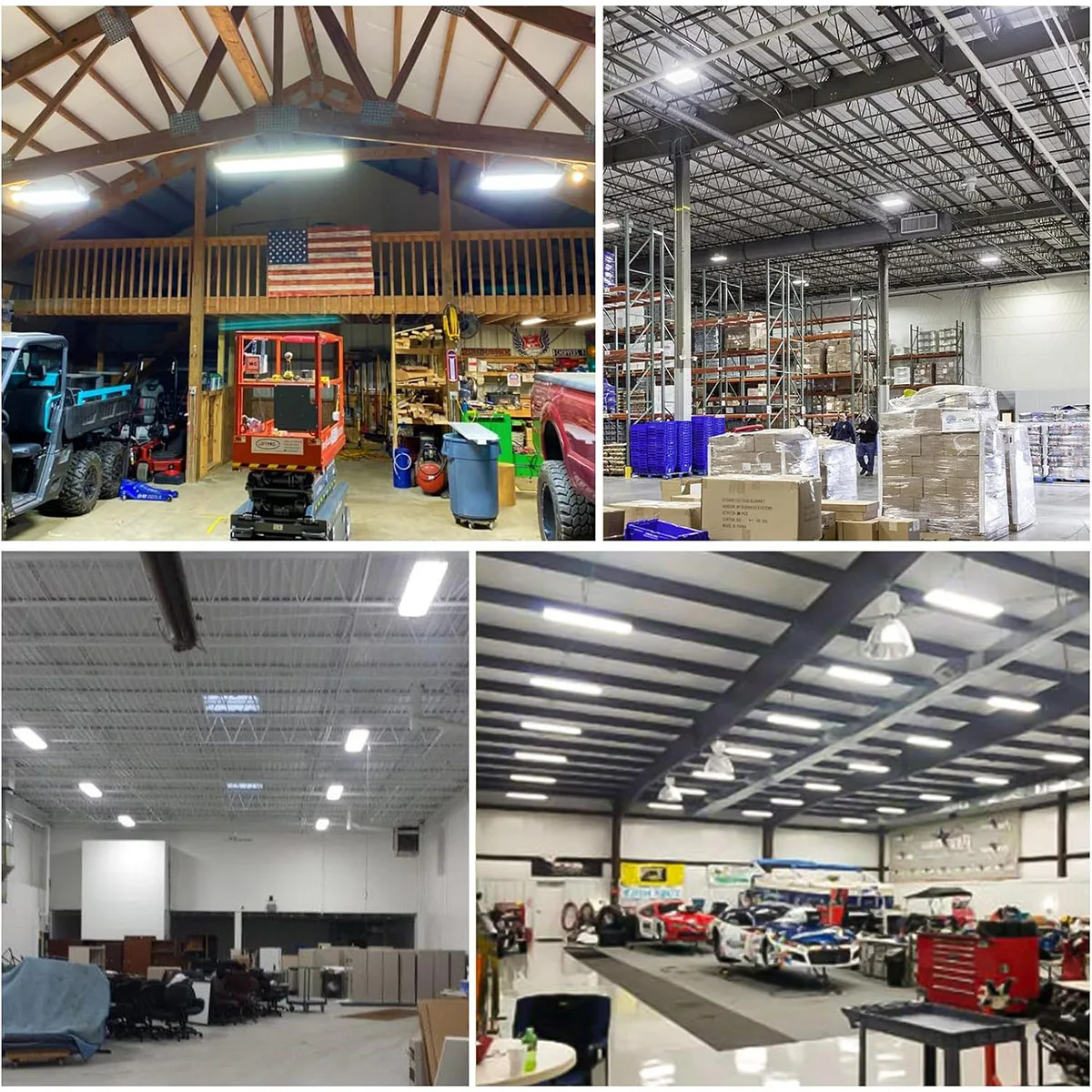 Small Size UGR<24 Smart Control Light 300W 54000LM Modularization Affordable High-bay light Linear for Warehouse