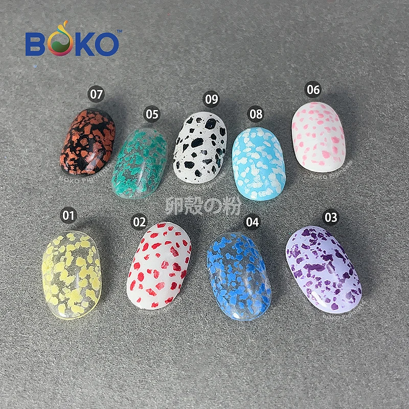 9 видов цветов яичная скорлупа для ногтей блестки японский стиль яичная скорлупа неправильная чешуйка для украшения ногтей