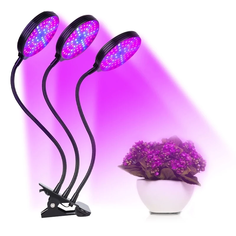 LED Plant Lamp Red Blue Spectrum DC 5v USB Clip Dimming Timer Full Spectrum Indoor LED Grow Light