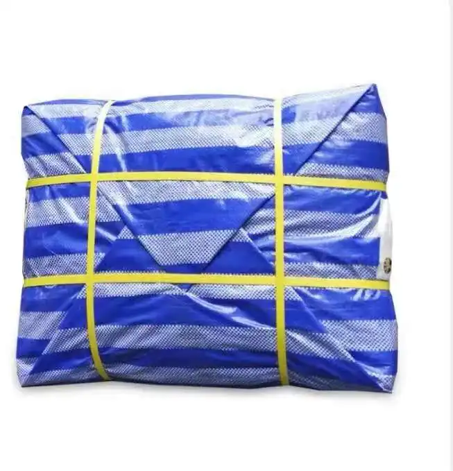 
Plastic Laminated blue white stripe pe tarpaulin rolls vietnam 
